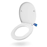BigDean Toilettendeckel mit Absenkautomatik oval - antibakterieller WC Sitz aus...