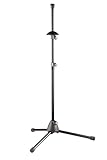 K&M 14985 Posaunen-/Basstrompetenständer Schwarz - Kunststoffsockel mit Klappfüßen -...