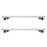 Amazon Basics Dachträger 132.1 cm, für 2 offene Dachrelings mit Abstand 98 bis 116,8 cm,...