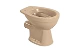 sanicomfort Stand-WC Beige – Spülrandlos, Tiefspüler, waagerechter Abgang,...