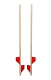 AZZAP Holzstelzen 140cm ROT Holz Stelzen Kinderstelzen Ballance