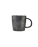 House Doctor Große Tasse aus Steingut Pion Schwarz | Steinguttasse für Tee, Kaffee &...