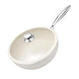 SUMECH Braten Pan Keramik Antihaft Topf Haushalt Kochen Gas Induktion Weiß Herd Universal...