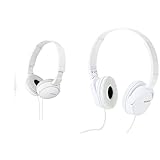 Sony MDR-ZX110AP Faltbarer Bügelkopfhörer mit Headsetfunktion, weiß & MDR-ZX110/WC(AE)...
