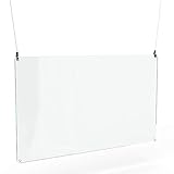 Betriebsausstattung24 Spuckschutz zum Aufhängen inkl. Abhängeset - Acrylglas -...