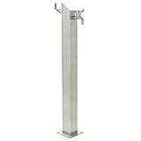 vidaXL Wassersäule Edelstahl 95 cm Wasserzapfsäule Wasserzapfstelle Brunnen