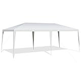 HOMASIS 6 x 3 m Pavillon, wasserdichter Gartenpavillon mit UV-Schutz, Partyzelt mit...