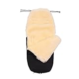 Merauno® Baby Lammfellfußsack Kinderwagen Fellsack Kuscheliger Buggy...