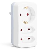 Aigostar Steckdosenadapter 3-Fach mit Kindersicherung Mehrfachsteckdose Tragbar...