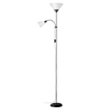 Brilliant Spari Deckenfluter mit Leselampe schwarz, weiß – LED Stehlampe –...