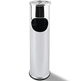 Grafner 2in1 Edelstahl Standaschenbecher mit Mülleimer, 8 Liter, Ø15 x 56 cm,...