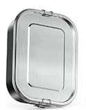 MAOOY Brotdose Edelstahl,2400ml Lunchbox Bewegliche 2 Trennwand Auslaufsicher,Brotdose...