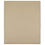 Furniture select-Jersey Spannbettlaken 2-teilig taupe 90x200 cm Baumwolle