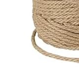 SYUTBOU 150m Natürliche Juteschnur, 5mm Hanfschnur, 150m x 5mm Beige Hanfseil für...