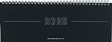 Zettler - Tisch-Querkalender Papyrus 2025 schwarz, 29,7x10,5cm, Bürokalender...