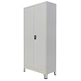 Willood Büroschrank mit 2 Türen Stahlschrank mit 4 Beinen Aktenschrank Metallschrank...