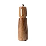 Verstellbares Gewürzmühlen-Set aus Holz mit Tablett für einfache Gewürzkontrolle...