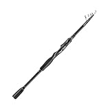 AILIUXIAOYAN Angelrute, Teleskop-Reise-Angelrute Anti-Rutsch-Spinn-Meerespol for Angler...