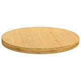 FOZICV Tischplatten Table Top Tischplatte Rund Ø70x4 cm Bambus Werkbankplatte...