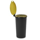 KUEFA VL 60 Liter Mülleimer, Sammelbehälter mit Scharnierdeckel für den Gelben Sack,...