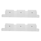 Milisten 2 Stück 2-teiliges transparentes Pflanzenregal mit Saugnäpfen, wandmontierter...