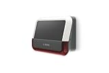 Bosch Smart Home Außensirene, kabellose Alarmanlage mit Solarpanel, warnt per...