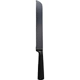 Bergner Brotmesser mit schwarzer Klinge, Edelstahl, 20 x 30 x 30 cm