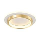 Deckenleuchte Wohnzimmerlampen Kreative 2.3in dünne Deckenleuchte Gold Runde 24W Led...