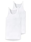 Schiesser Herren 2 Pack Ohne Arm - Original Feinripp Unterhemd, Weiss_005121, XL EU