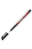 edding 141 F Permanenter Folienschreiber - schwarz - 1 Stift - Rundspitze 0,6 mm - Stift...