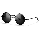 Sonnenbrille-Herren-Damen-Rund-Polarisiert Brille UV400 Schutz Retro Vintage...