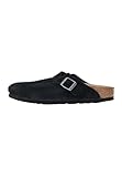 Birkenstock Boston 1027067 Wildleder schwarz Damen Clog Slipper mit Schnalle 44