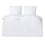 MOON Classic - 2er Pack Hotelbettwäsche Linon aus 100% Baumwolle - 140g/m² -...