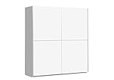 FORTE WINNER Schrank 170, Kleiderschrank Weiß, Schwebetürenschrank Modern Schlafzimmer...