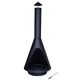 DRULINE Gartenkamin aus Stahl, Anthrazit, Terrassenofen mit Schürhaken, 18 KG...