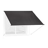 Relaxdays Fallarmmarkise HxB: 120x200 cm, Schattenspender Fenster, 50+ UV-Schutz, Seilzug,...