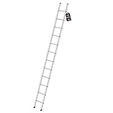 PROREGAL Sprossen-Anlegeleiter 350mm breit ohne Traverse | 12 Sprossen | Leiter,...