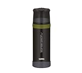 THERMOS MOUNTAIN BEVERAGE BOTTLE 0,75l, black, Thermosflasche Edelstahl mit Trinkbecher,...