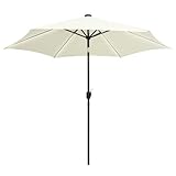 Xichuzi Sonnenschirm mit Leuchten, Sonnenschutz Garten, Sonnenschirm Terrasse,...