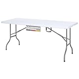 Floordirekt- Gartentisch Klappbar Kunststoff 183 x 76 cm - Buffettisch mit Tragegriff -...