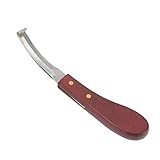Dpofirs Scharfes Hufmesser, Hufmesser mit Holzgriff Hufmesser Rasierer Edelstahl...