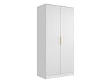Mirjan24 Kleiderschrank Tireno 2D, Drehtürenschrank mit Kleiderstange und 6 Fächer,...