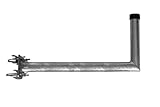 A.S.SAT 38070 Stahl Mastausleger 70 cm Feuerverzinkt mit verstrebten Rohr