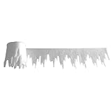 Eiszapfengirlande 500x35cm 1cm. Winterdeko Schneewatte Schneevlies Fensterdeko...