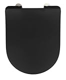 WENKO WC-Sitz Mod. Sedilo matt Schwarz, flacher Toilettensitz mit...