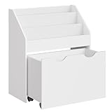 SONGMICS Bücherregal Kinder, Kinderregal, Spielzeugregal, mit 3 Regalebenen,...