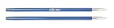 KnitPro K47503 Austauschbare Strickspitzen, Aluminium, Blau, 11.5cm / 4.00mm