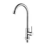 Ibergrif Kaltwasserhahn Küche, Küchenarmatur Edelstahl, 360° schwenkbar,...