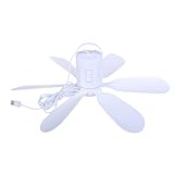 ZEPFJHE USB-Deckenventilator, USB, 5 V, kleiner Hängelüfter für Camping und Wandern,...