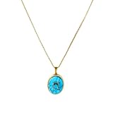 Jemakaery Halskette Ketten Schmuck Herren Frauen Anhänger Necklacegrüner Stein Kristall...